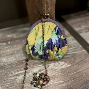 Nest Made In India Small Canvas And Beads Crossbody Handbag